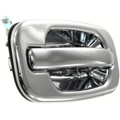 Rareelectrical - Passenger Side Front Exterior Door Handle Compatible With 1999-2007 Gmc Sierra Gmc Yukon Chrome - Image 3