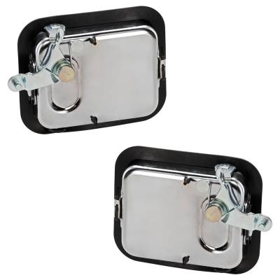 Rareelectrical - Front Left And Right Exterior Door Handle Compatible With 1987-2006 Jeep Wrangler Chrome Without Key - Image 5