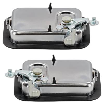 Rareelectrical - Front Left And Right Exterior Door Handle Compatible With 1987-2006 Jeep Wrangler Chrome Without Key - Image 7