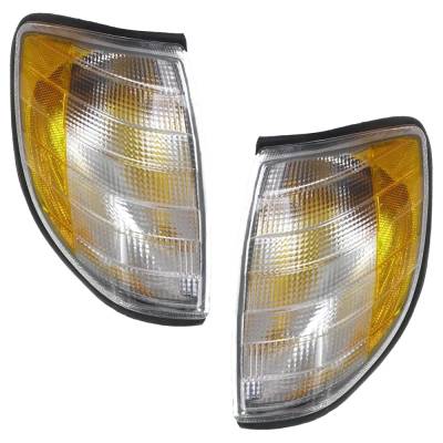Rareelectrical - New Pair Of Parking Light Compatible With Mercedes Benz S320 Lwb 6 Cyl 3.2L S500 Base 8 Cyl 5.0L - Image 1