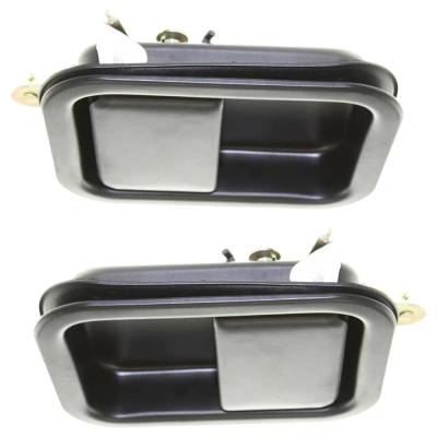 Rareelectrical - Front Left And Right Exterior Door Handle Compatible With 1987-2006 Jeep Wrangler Smooth Black - Image 4