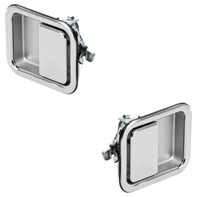 Rareelectrical - Front Pair Exterior Door Handle Compatible With 1987-2006 Jeep Wrangler Chrome Without Key Hole - Image 2