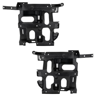 Rareelectrical - New Pair Of Headlight Bracket Compatible With Chevrolet Silverado 3500 Ls 8 Cyl 6.0L Avalanche 2500 - Image 2