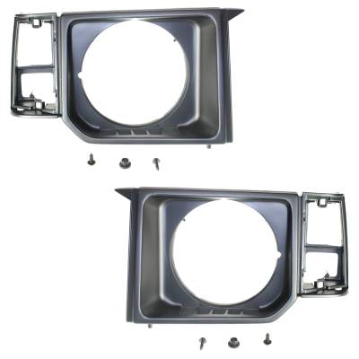 Rareelectrical - New Pair Of Headlight Door Compatible With Dodge Mitsubishi Montero Base 4 Cyl 2.6L Montero Sp 6 Cyl - Image 1
