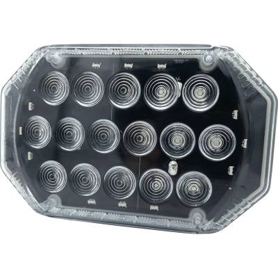 Rareelectrical - Led Magnetic Warning Light 7 Flashing Modes Red Amber White Compatible With Tractors Trucks Trailers - Image 2