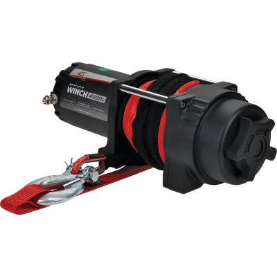 Rareelectrical - 4500 Lb Expedition Winch Synthetic Rope Ip67 Sealed Motor Compatible With Polaris Can-Am Honda - Image 3