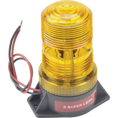 Rareelectrical - Amber Led Warning Beacon 12-80V Dc Pulse8 Flash Compatible With Ecco Forklift Electric Vehicle - Image 2
