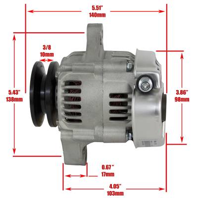 Rareelectrical - New 40 Amp Chevy Mini Alternator Compatible With 8162 Type Denso Street Rod Race 1-Wire Richmond - Image 1