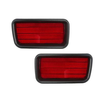 New Set Of 2 Reflector Lights Compatible With Mitsubishi Montero Sport 1999-2004 Mr439716 Mi1185101