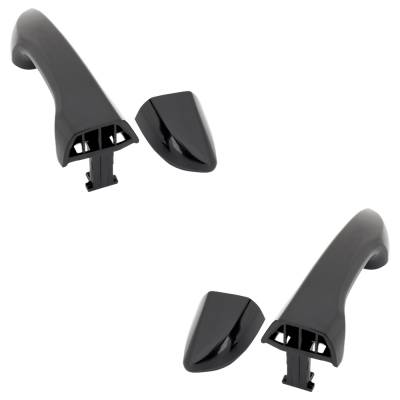 Rareelectrical - Rear Pair Exterior Door Handle Compatible With 2014-2019 Toyota Corolla Smooth Black Without Key - Image 2