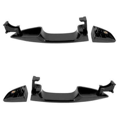 Rareelectrical - Rear Pair Exterior Door Handle Compatible With 2014-2019 Toyota Corolla Smooth Black Without Key - Image 5