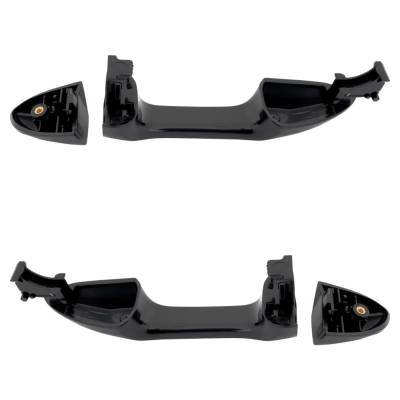 Rareelectrical - Rear Pair Exterior Door Handle Compatible With 2014-2019 Toyota Corolla Smooth Black Without Key - Image 6