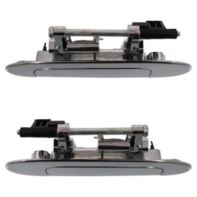 Rareelectrical - Set Of 2 Rear Exterior Door Handle Compatible With 2000-2005 Toyota Echo Chrome Without Key Hole - Image 4