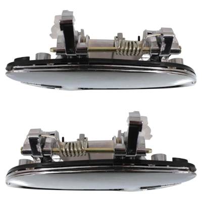Rareelectrical - Front Pair Exterior Door Handle Compatible With 2001-2006 Hyundai Elantra Chrome With Key Hole - Image 4