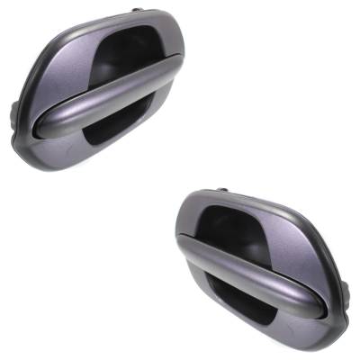 Rareelectrical - Set Of 2 Rear Exterior Door Handle Compatible With 1999-2004 Honda Odyssey Textured Black Without - Image 3