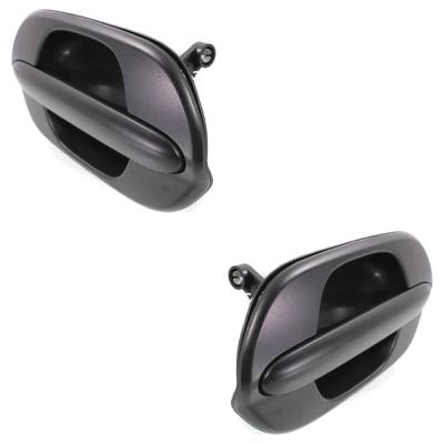 Rareelectrical - Rear Pair Exterior Door Handle Compatible With 1999-2004 Honda Odyssey Textured Black Without Key - Image 2