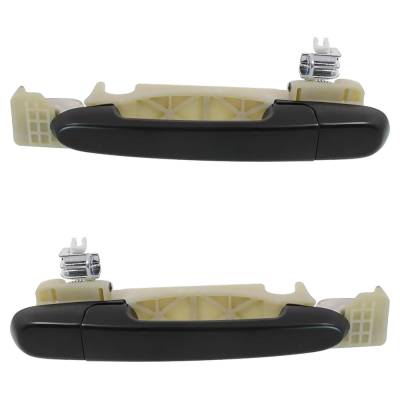 Rareelectrical - Rear Left And Right Exterior Door Handle Compatible With 2006-2011 Hyundai Accent Primed Paintable - Image 1