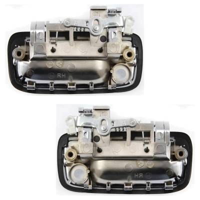 Rareelectrical - Front Left And Right Exterior Door Handle Compatible With 1995-2004 Toyota Tacoma Chrome With Key - Image 3