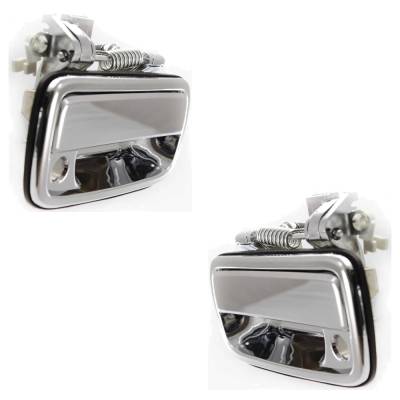 Rareelectrical - Front Pair Exterior Door Handle Compatible With 1995-2004 Toyota Tacoma Chrome With Key Hole - Image 2