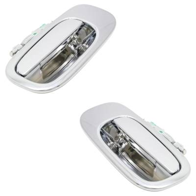 Rareelectrical - Rear Left And Right Exterior Door Handle Compatible With 2006-2010 Dodge Charger Chrome Without Key - Image 3