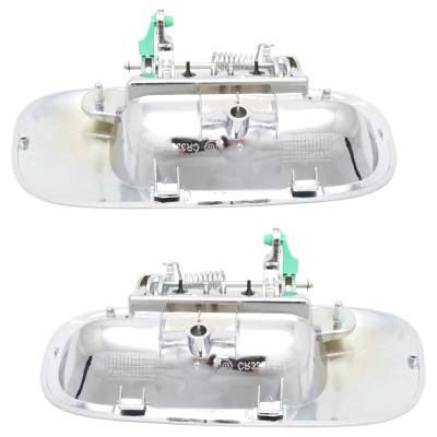 Rareelectrical - Rear Left And Right Exterior Door Handle Compatible With 2006-2010 Dodge Charger Chrome Without Key - Image 4