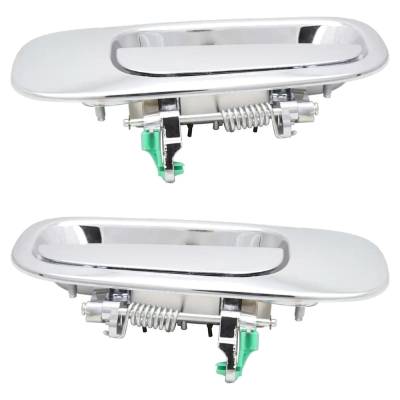 Rareelectrical - Rear Left And Right Exterior Door Handle Compatible With 2006-2010 Dodge Charger Chrome Without Key - Image 5