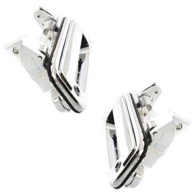 Rareelectrical - Set Of 2 Front Exterior Door Handle Compatible With 1989-1995 Toyota 4Runner Toyota Pickup Chrome - Image 2