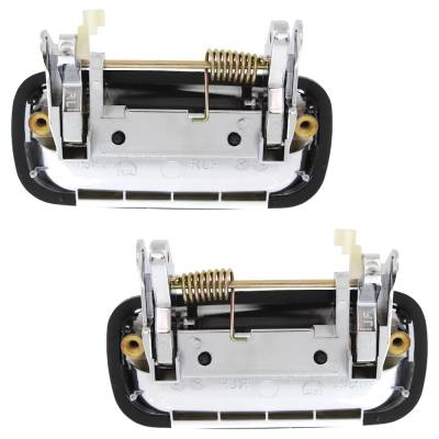 Rareelectrical - Rear Left And Right Exterior Door Handle Compatible With 2001-2004 Toyota Tacoma Chrome Without Key - Image 5