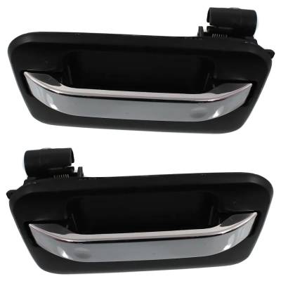 Rareelectrical - Rear Left And Right Exterior Door Handle Compatible With 2004-2014 Ford F-150 Chrome Lever With - Image 4