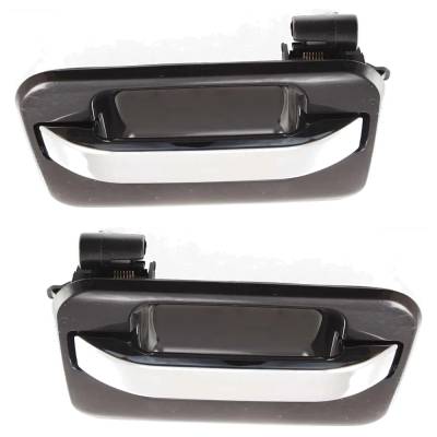 Rareelectrical - Rear Left And Right Exterior Door Handle Compatible With 2004-2014 Ford F-150 Chrome Lever With - Image 6