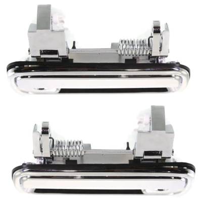 Rareelectrical - Front Pair Exterior Door Handle Compatible With 1989-1995 Toyota 4Runner Toyota Pickup Chrome With - Image 4