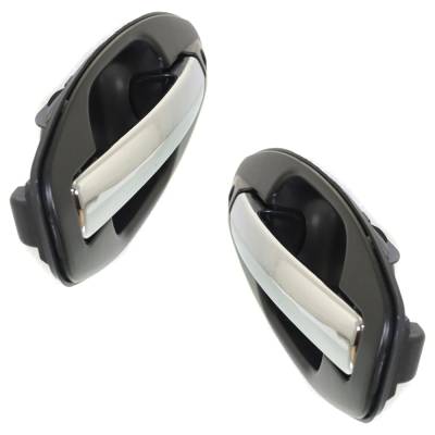 Rareelectrical - Front Pair Exterior Door Handle Compatible With 2001-2006 Hyundai Santa Fe Chrome Lever With Primed - Image 3