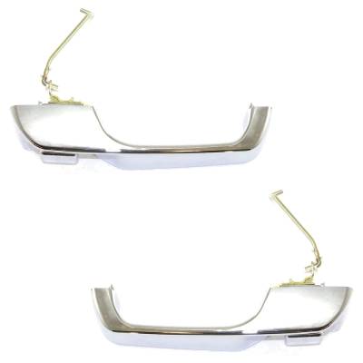Rareelectrical - Front Left And Right Exterior Door Handle Compatible With 1993-1998 Jeep Grand Cherokee Chrome - Image 6