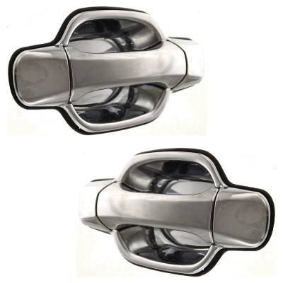 RAREELECTRICAL - Rear Left And Right Exterior Door Handle Compatible With 2004-2012 Gmc Canyon Chevrolet Colorado - Image 3