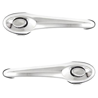 Front Left And Right Exterior Door Handle Compatible With 2001-2010 Chrysler Pt Cruiser Chrome