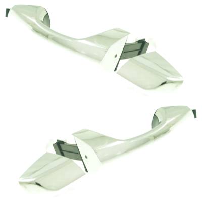 Rareelectrical - Set Of 2 Rear Exterior Door Handle Compatible With 2013-2019 Hyundai Santa Fe Chrome Without Key - Image 3