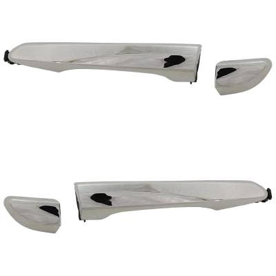 Rareelectrical - Rear Pair Exterior Door Handle Compatible With 2016-2021 Hyundai Tucson Chrome Without Key Hole - Image 1