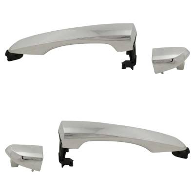 Rareelectrical - Rear Pair Exterior Door Handle Compatible With 2016-2021 Hyundai Tucson Chrome Without Key Hole - Image 6