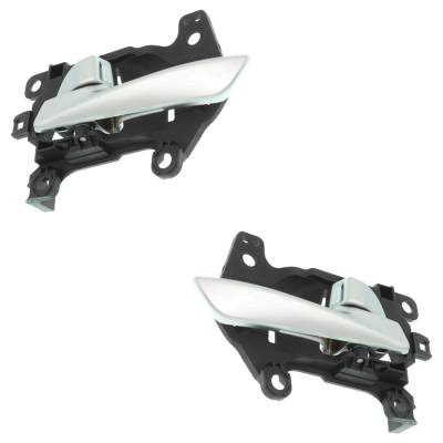 Rareelectrical - Rear Driver And Passenger Side Interior Door Handle Compatible With 2016-2018 Hyundai Tucson Silver - Image 2