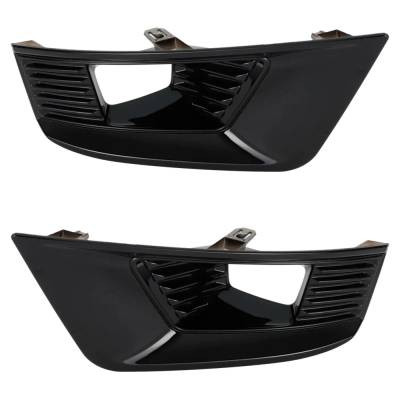 Front Left And Front Right Fog Light Trim Compatible With Nissan Armada Sl 8 Cyl 5.6L 2021-2023