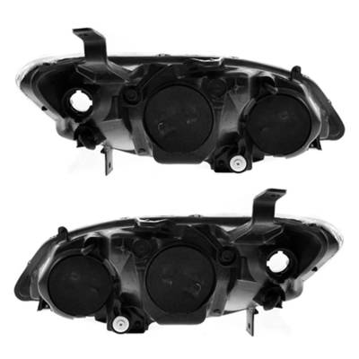 Rareelectrical - New Pair Of Headlight Compatible With Honda Ex Hx Lx Coupe 2004-2005 By Part Number 33101-S5a-A51 - Image 2