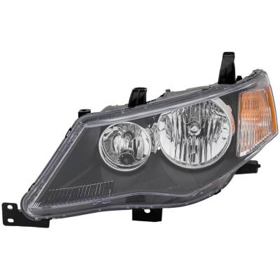 Rareelectrical - Headlight Compatible With 2007-2009 Mitsubishi Outlander 2.4L 3.0L I4 Left Driver Side Halogen - Image 1