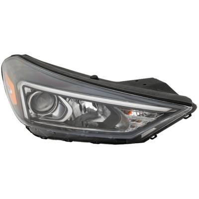 Headlight Compatible With 2019-2021 Hyundai Tucson 2.0L 2.4L I4 Right Passenger Side Halogen