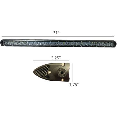 Rareelectrical - 150W Led Light Bar 30 Inch Single Row 13600 Lumens Compatible With Agricultural Equipment Trucks - Image 3
