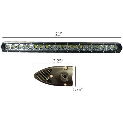 Rareelectrical - 20" Single Row Led Light Bar 100W 11300 Lumens Compatible With 12V 24V Truck Tractor Boat Suv Jeep - Image 3