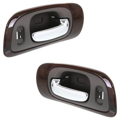 Rareelectrical - Front Pair Interior Door Handle Compatible With 1998-2004 Chrysler Concorde Chrysler 300M Lhs Gray - Image 3