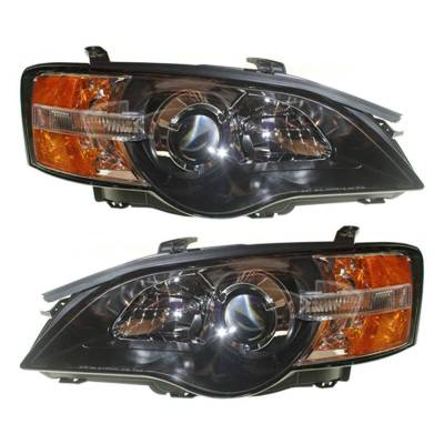 New Pair Of Halogen Headlight Compatible With Subaru Legacy I Sedan Wagon 2005 By Part Number