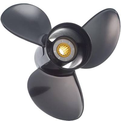 Rareelectrical - Aluminum 3-Blade Outboard Propeller 12-1/4 X 9 Compatible With 1995-2021 Honda Bf50a Bf40 Bf60 998Cc - Image 1