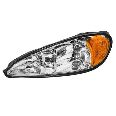 Left Driver Headlight Assembly Compatible With 1999-2005 Pontiac Grand Am Se Se1 Sedan 2.4L Ld9 Dohc