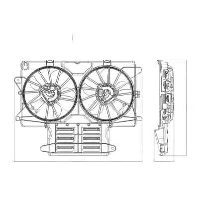 Rareelectrical - New Cooling Fan Assembly Compatible With Chevrolet Gmc Colorado Lt Crew Cab Pickup 2.7L L4 2720Cc - Image 4